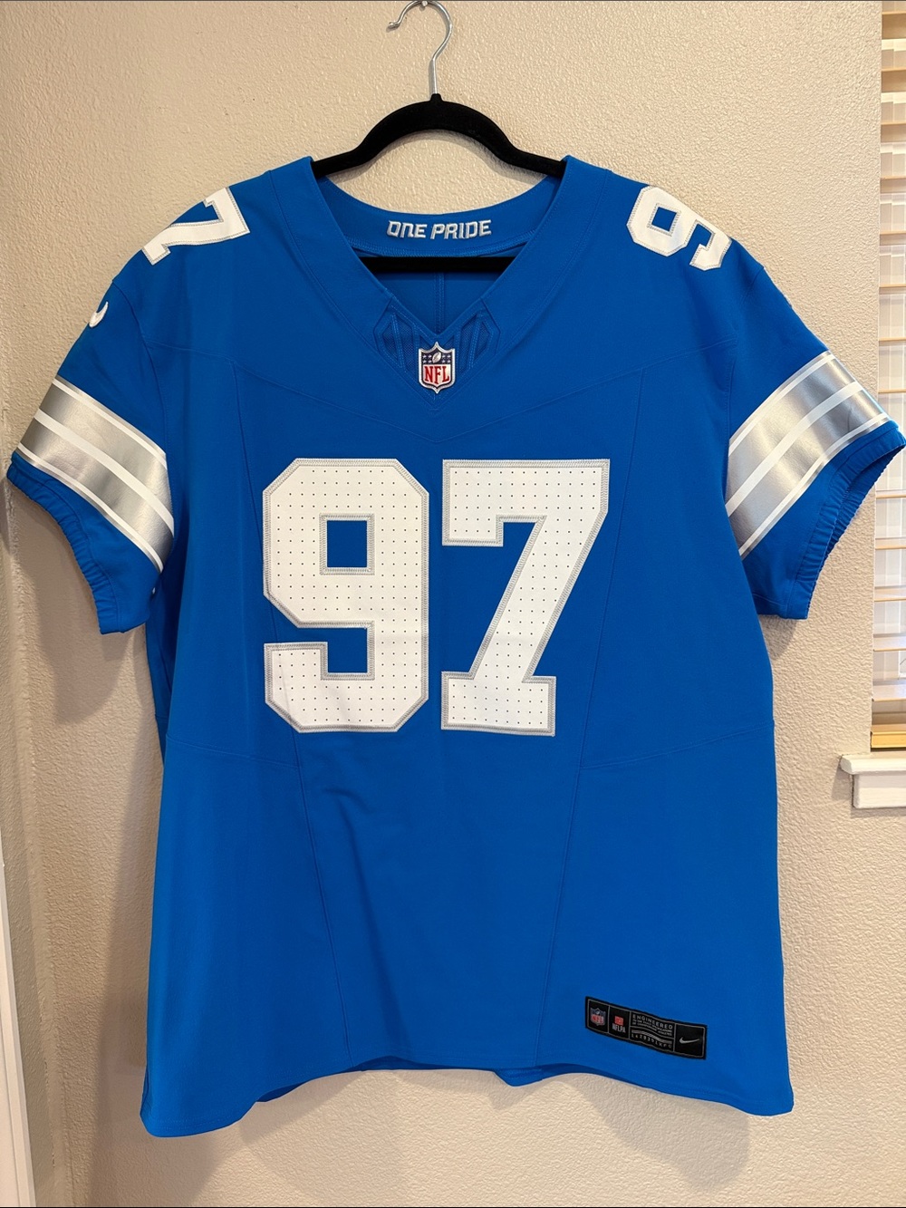 LIONS Men's NFL #97 Blue Football Jersey -